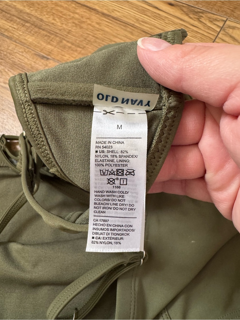 Old Navy Olive Green High-Waist Bikini Set with Underwire Top - Picture 2 of 5